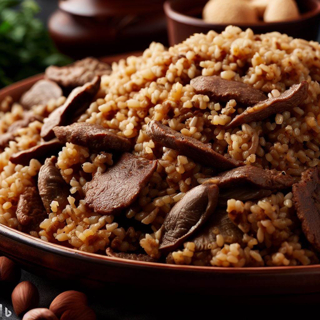 Bulgur With Lamb Liver And Nuts - Turkana Food