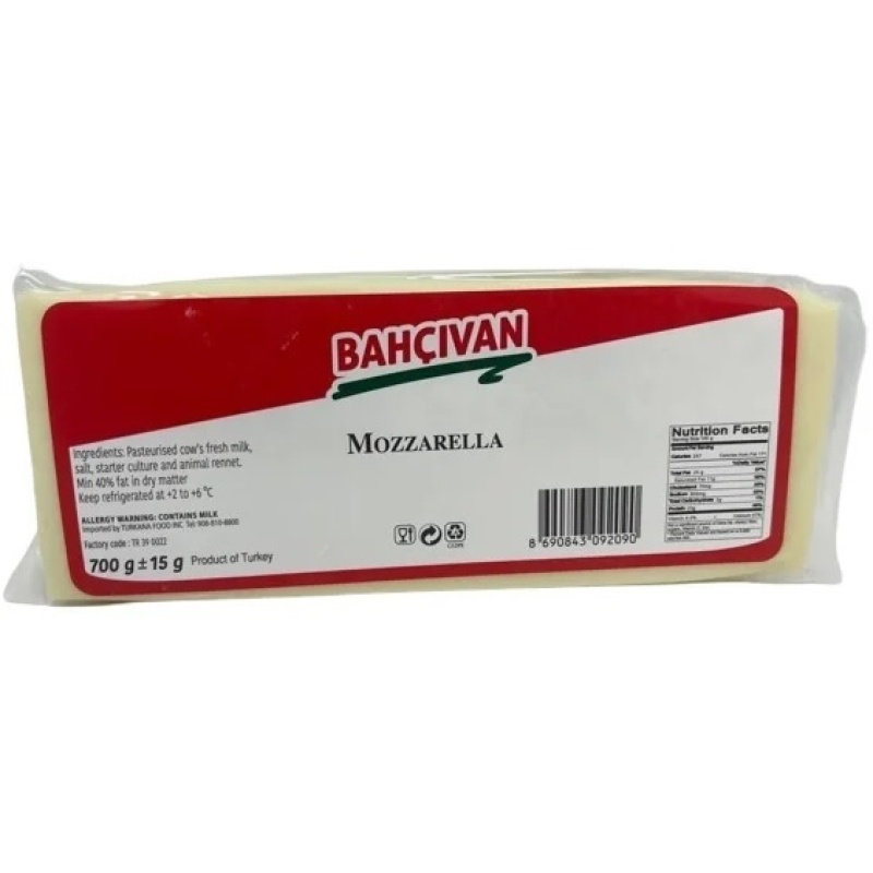 Bahcivan Mozzarella Cheese 700Gr X 8 – Distributor In New Jersey – Florida and California, USA