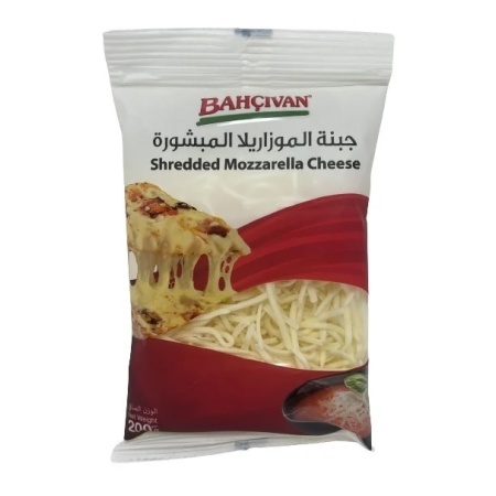 Bahcivan Shredded Mozzarella Cheese 200Gr X 12 – Distributor In New Jersey – Florida and California, USA