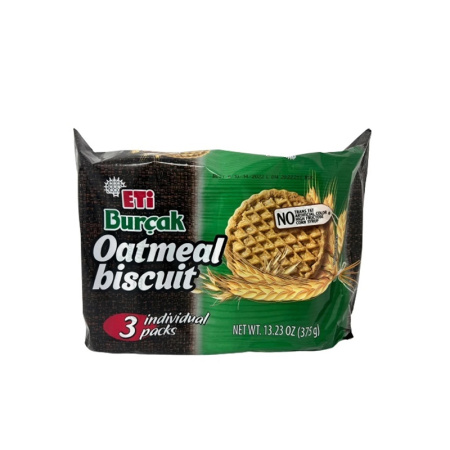 Eti Burcak Oatmeal Biscuit 375GRx12 – Distributor In New Jersey, Florida - California, USA