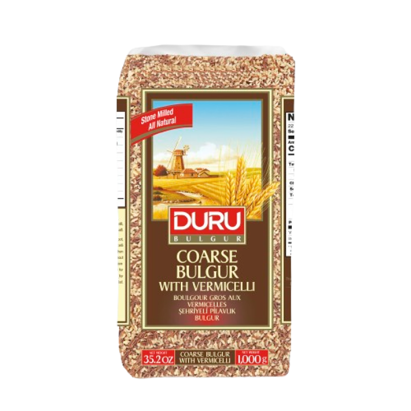 Duru Medium Coarse Bulgur with Vermicelli 1 Kg X 10 Pack – Distributor In New Jersey – Florida and California, USA