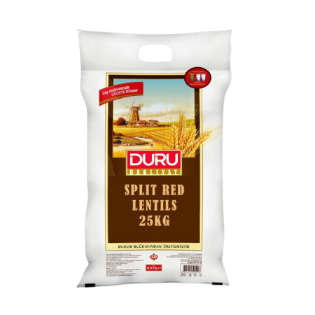 Duru Split Red Lentil 25kg – Distributor In New Jersey – Florida and California, USA
