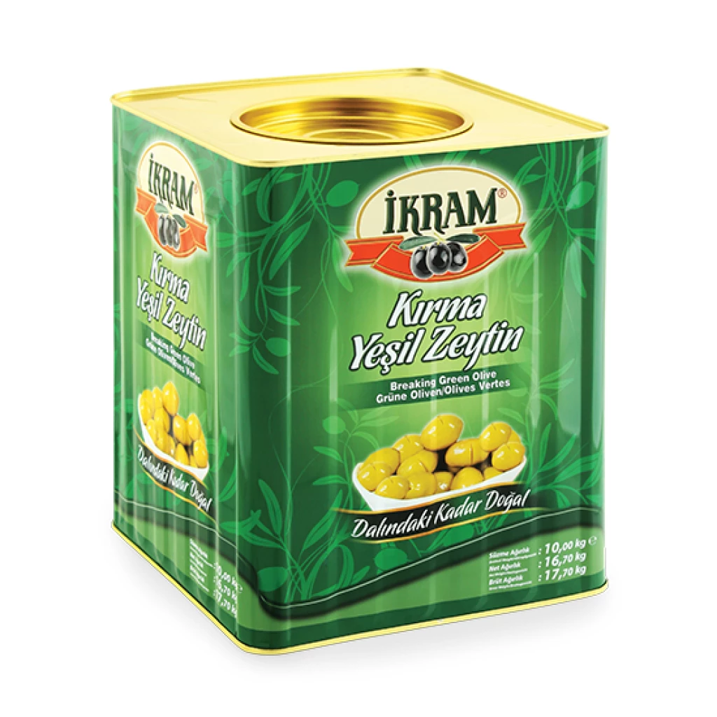 Ikram Green Olives Hatay Cracked 10Kgx1 – Distributor In New Jersey, Florida - California, USA