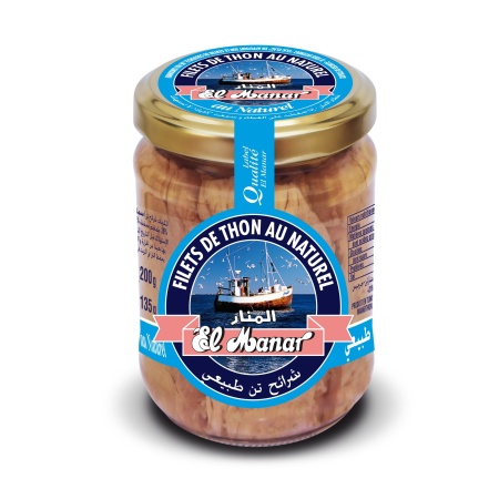 El Manar Tuna Fillet In Spring Water (Jar) 200GrX6 – Distributor In New Jersey, Florida - California, USA