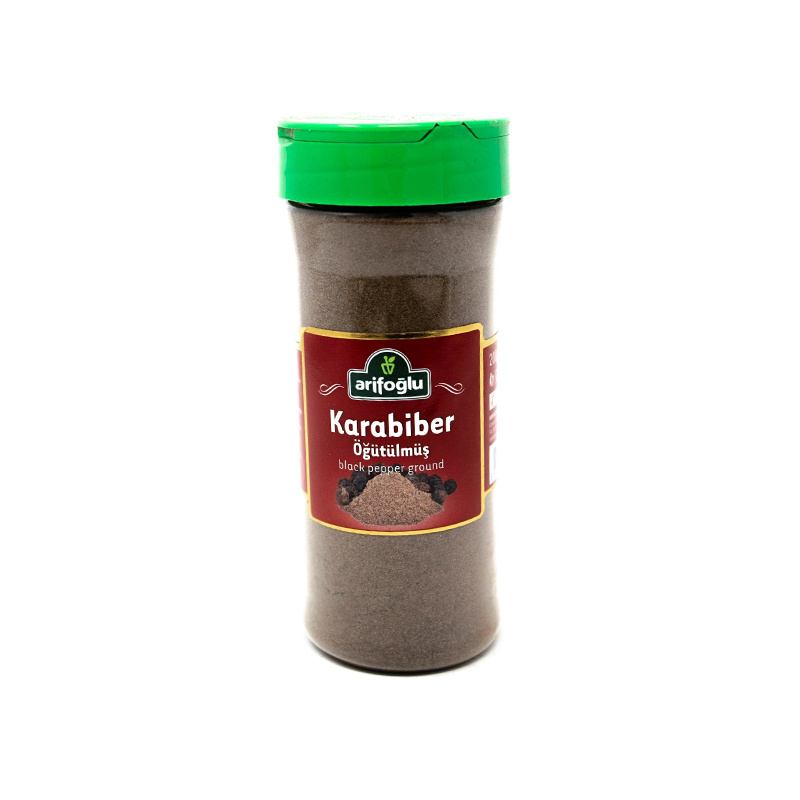 Arifoglu Ground Black Pepper Pet Jar 200Grx15 – Distributor In New Jersey, Florida - California, USA