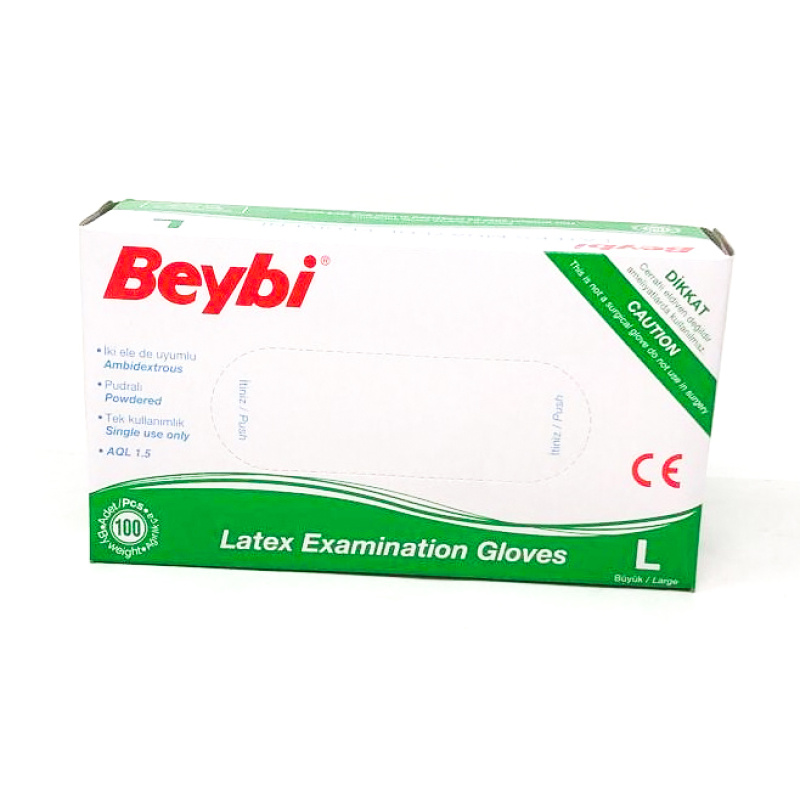 Cosmetics Beybi Latex Powdered Gloves - Large 100X1 – Distributor In New Jersey, Florida - California, USA