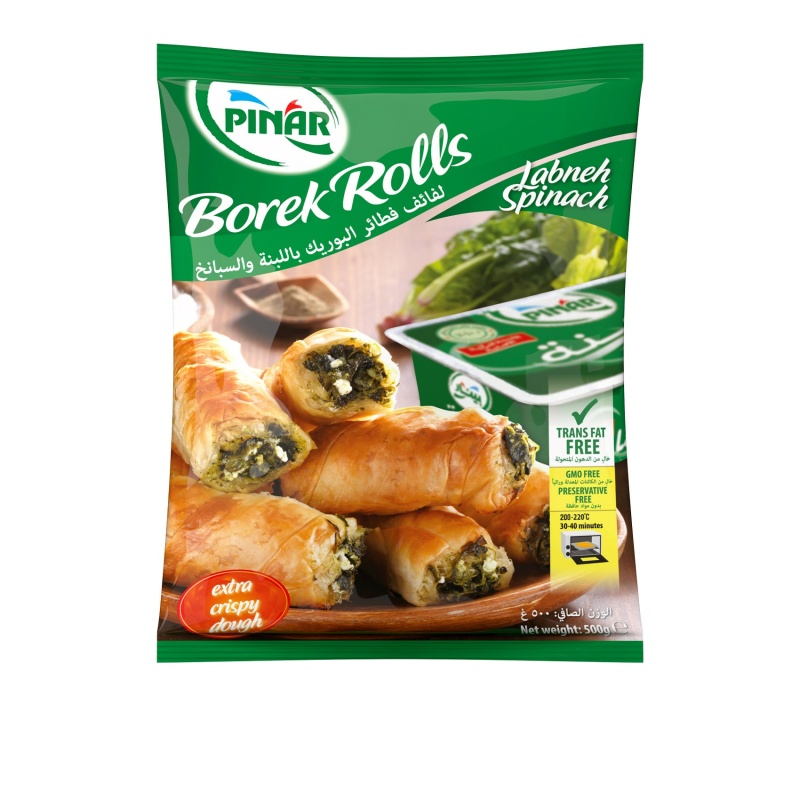 Pinar Borek Rolls With Labneh & Spinach 500 Grx10 Wholesaler – Distributor In New Jersey – Florida And California