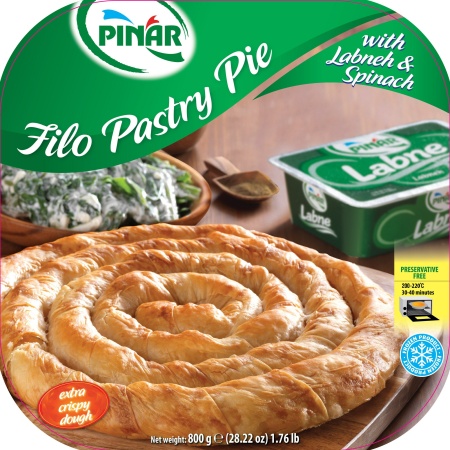 Pinar Pastry Pie With Labne & Spinach 800 Gr X 5 – Distributor In New Jersey – Florida and California, USA