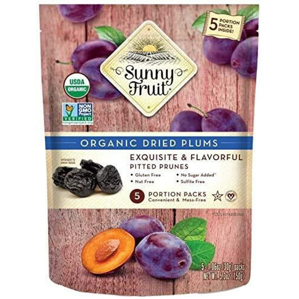 Sunny Fruits Organic Dried Pitted Prunes Plum 8.8 Oz x 18 – Distributor In New Jersey, Florida - California, USA