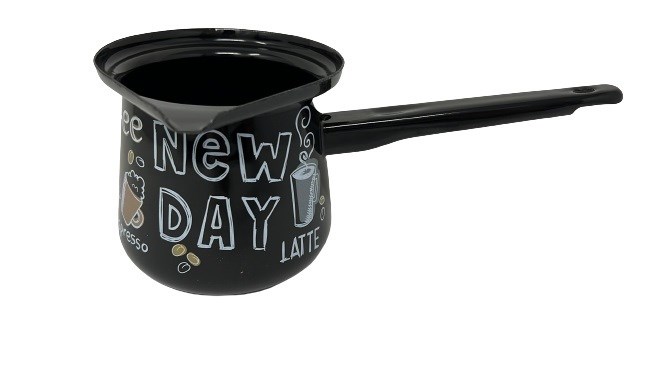 Kitchen Enamel Coffe Pot/Oclock 1pc (Big Black)