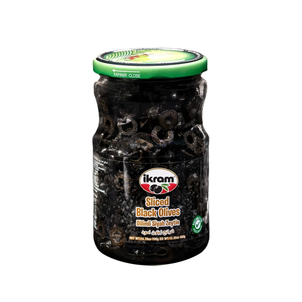 Ikram Sliced Black Olives 350Grx12 – Distributor In New Jersey, Florida - California, USA