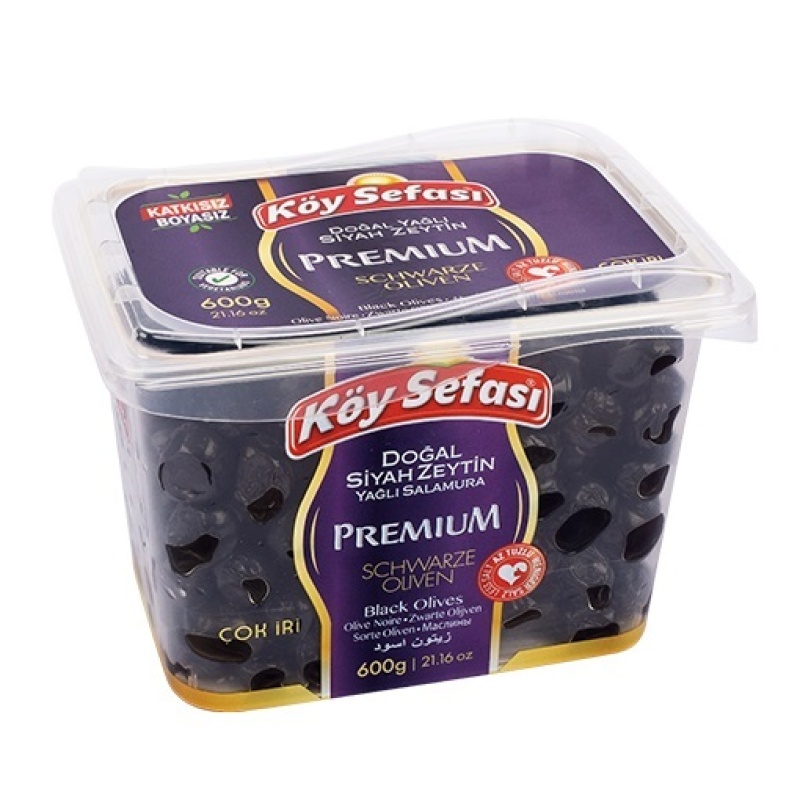 Ikram Koy Sefasi Black Olives In Bowl Premium Sele 600 Gr*12 – Distributor In New Jersey, Florida - California, USA