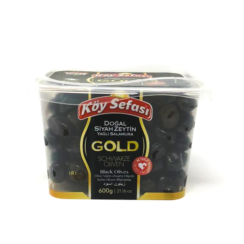 Ikram Koy Sefasi Black Olives In Bowl Gold Sele 600 Gr*12 – Distributor In New Jersey, Florida - California, USA