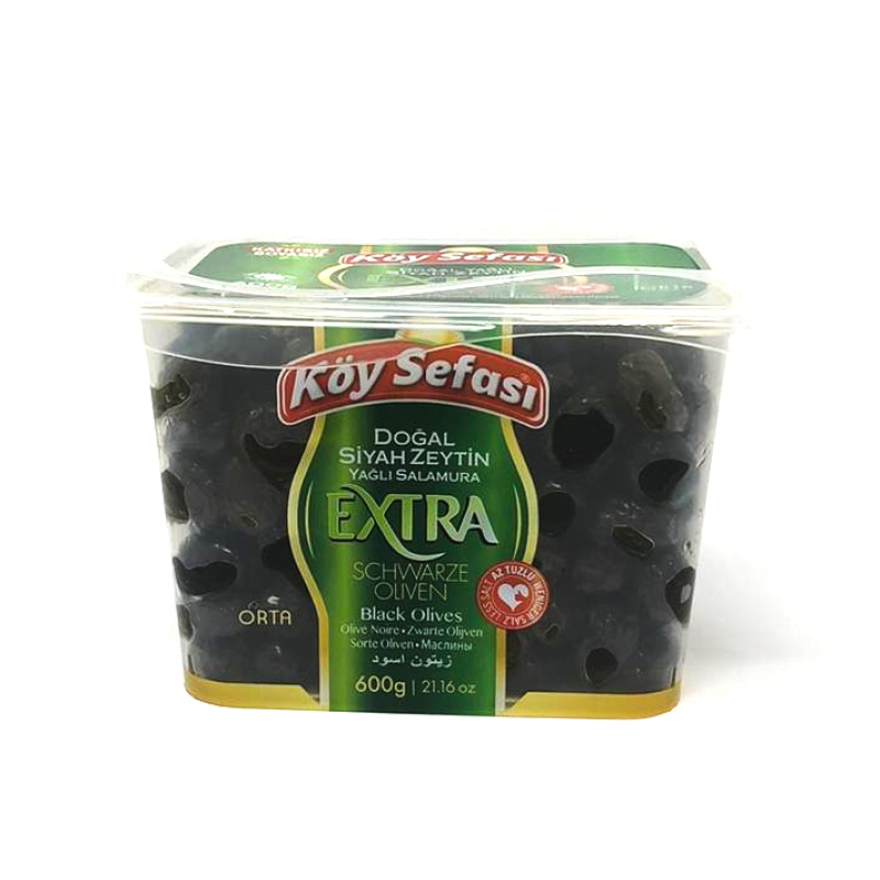 Ikram Koy Sefasi Black Olives In Bowl Extra Sele 600 Gr*12 – Distributor In New Jersey, Florida - California, Usa