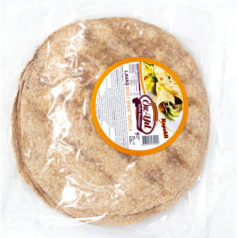 Oz-Yil Whole Wheat Tortilla (25Cm) 630GrX12 – Distributor In New Jersey, Florida - California, USA