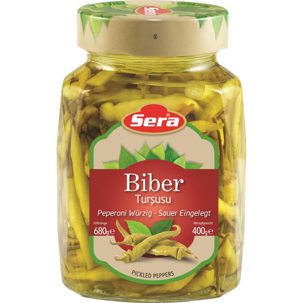 Sera Mild Pepper Pickles 600Mlx12 – Distributor In New Jersey, Florida - California, USA
