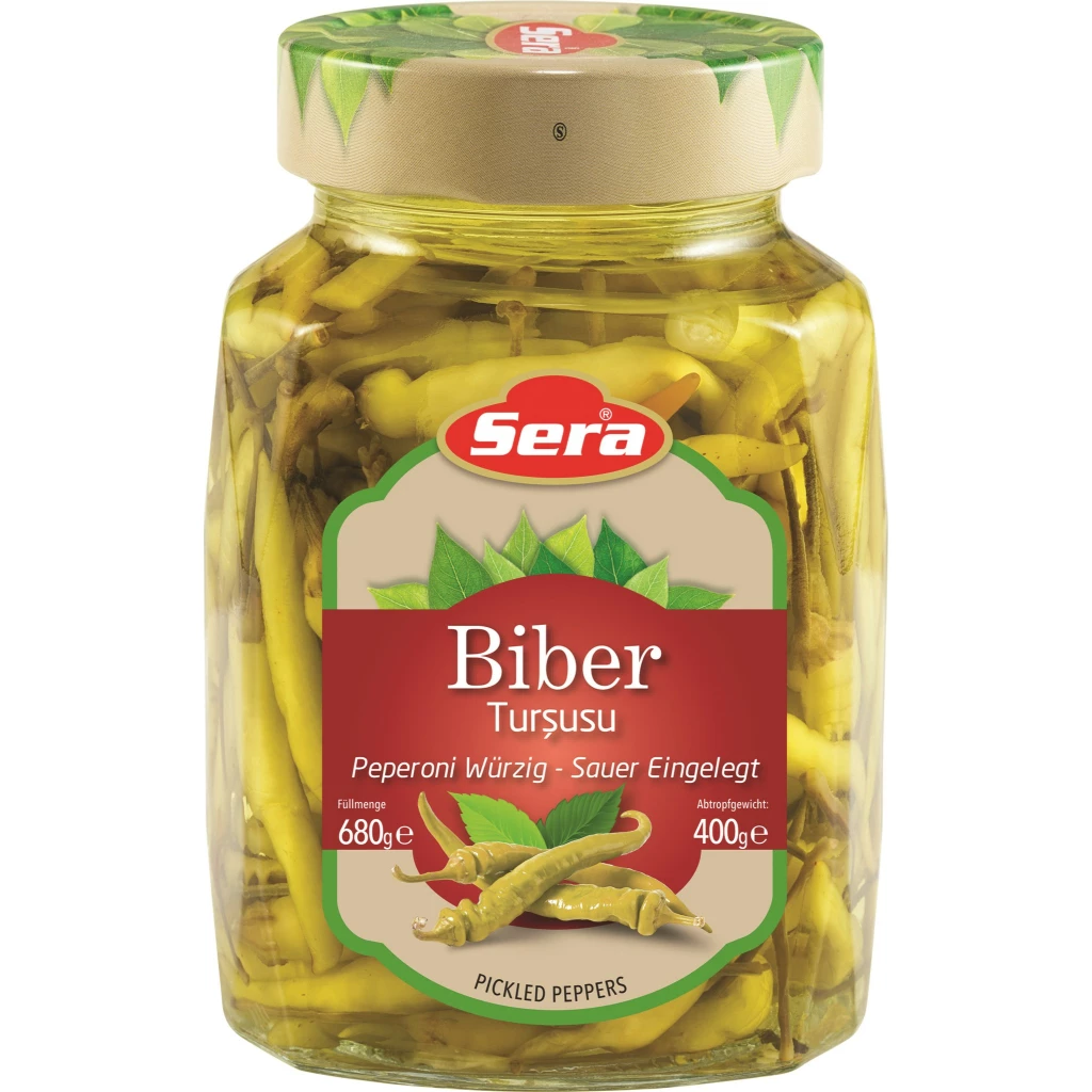 Sera Mild Pepper Pickles 600Mlx12 – Distributor In New Jersey, Florida - California, USA