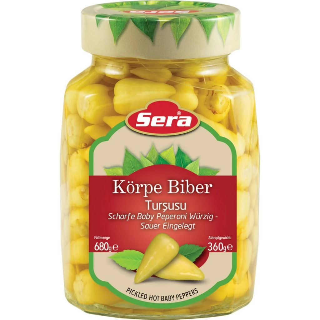 Sera Sera Biberiye Baby Hot Peppers 680Mlx12 – Distributor In New Jersey, Florida - California, USA