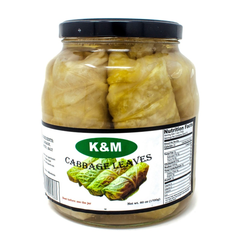 K & M Cabbage Leaves 1700Grx6 – Distributor In New Jersey, Florida - California, USA