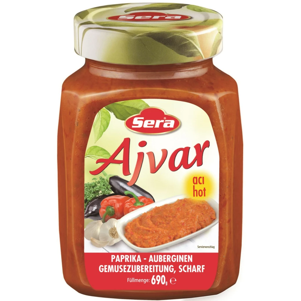 Sera Ajvar Hot 690Grx12 – Distributor In New Jersey, Florida - California, USA