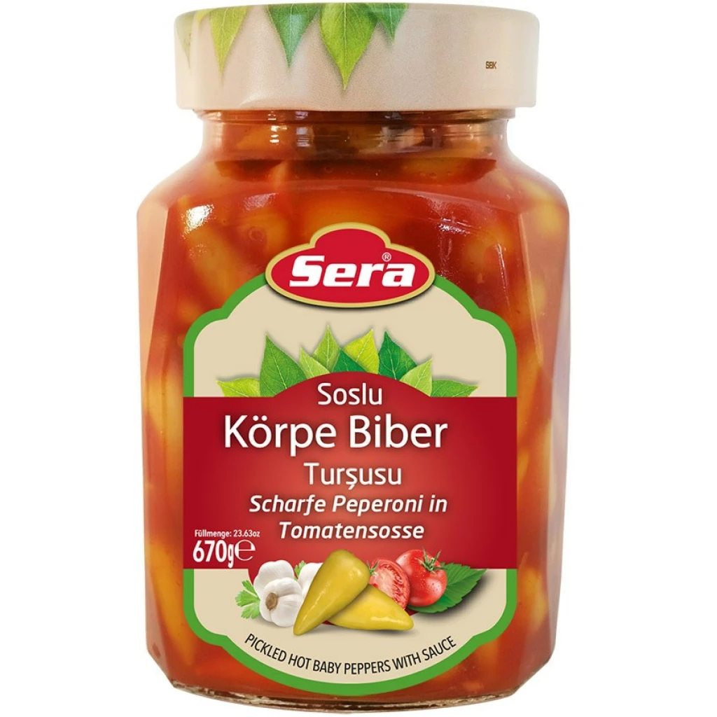 Sera Hot Baby Teppers In Hot Sauce 720Ml X 12 – Distributor In New Jersey, Florida - California, USA