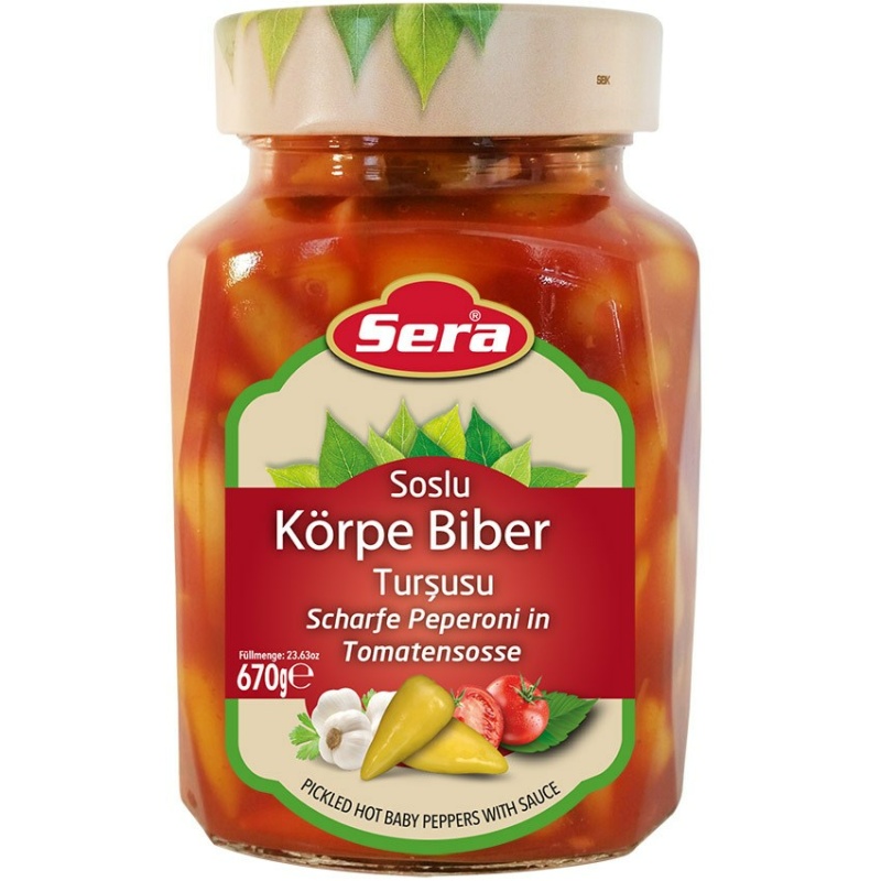 Sera Hot Baby Teppers In Hot Sauce 720Ml X 12 – Distributor In New Jersey, Florida - California, USA