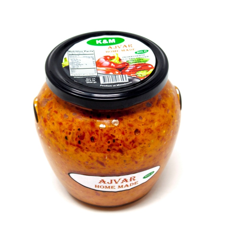 K & M Ajvar Mild-Vegetables Spread 550Grx9 – Distributor In New Jersey, Florida - California, USA