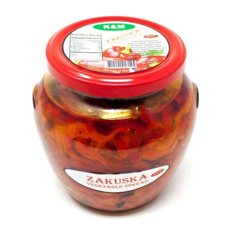 K & M Zakuska-Vegetables Spread Hot 550Grx9 – Distributor In New Jersey, Florida - California, USA