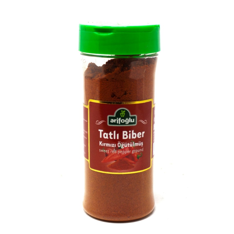 Arifoglu Tatli Biber Paprica (Sweet Red Pepper Ground) Pet Jar 160Grx15 – Distributor In New Jersey, Florida - California, USA