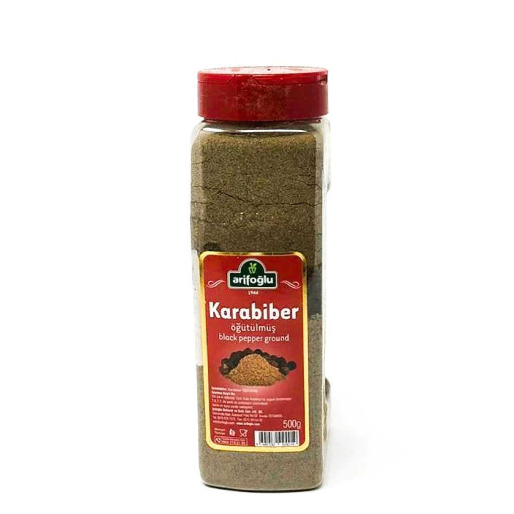 Arifoglu Black Pepper Ground 500GrX12 – Distributor In New Jersey, Florida - California, USA