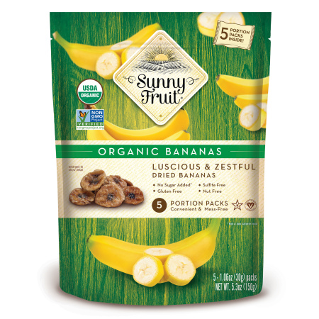 Sunny Fruits Organic Dried Banana 5.3 Oz x 18 – Distributor In New Jersey, Florida - California, USA