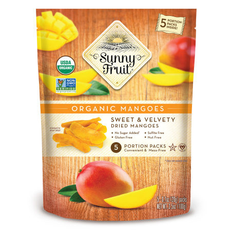 Sunny Fruits Organic Dried Mango 3.5 Oz x 18 – Distributor In New Jersey, Florida - California, USA