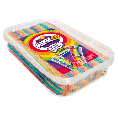 Anl Minicco Sour Belt Rainbow Tutti Frutti Flavour 200Gr X 24 Mc – Distributor In New Jersey, Florida - California, USA