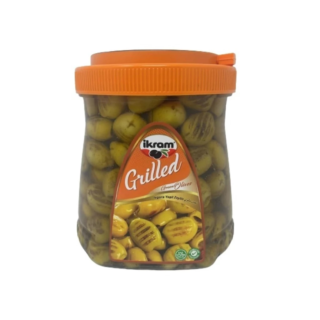 Ikram Green Grilled Olives 600 Gr X 9 – Distributor In New Jersey, Florida - California, USA