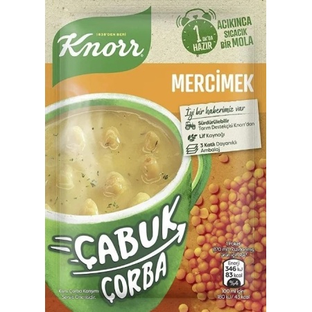 Knorr Lentil Quick Soup 22Grx24 – Distributor In New Jersey, Florida - California, USA