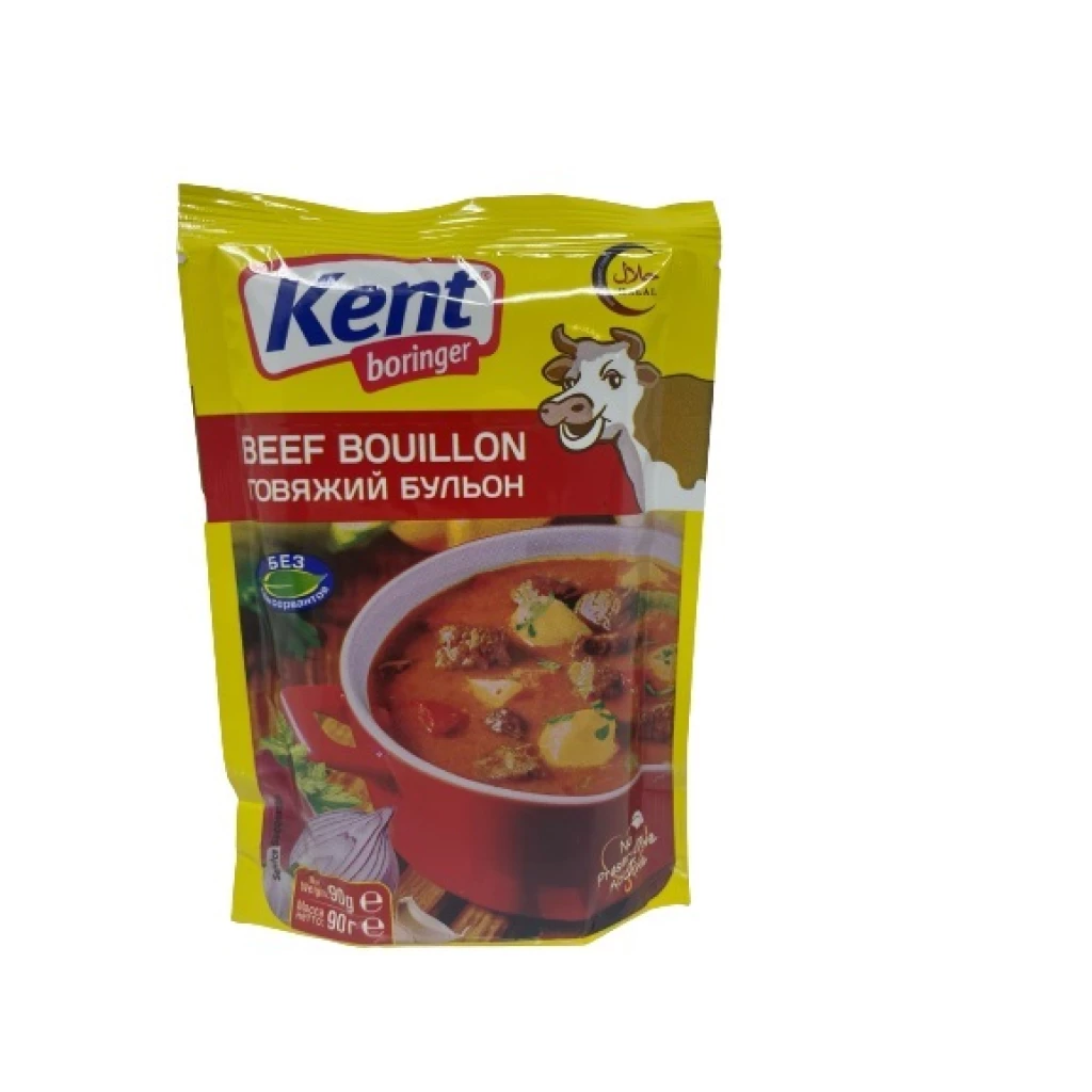 Kent Boringer Beef Powder Bouillon Doypack 90GrX96 – Distributor In New Jersey, Florida - California, USA