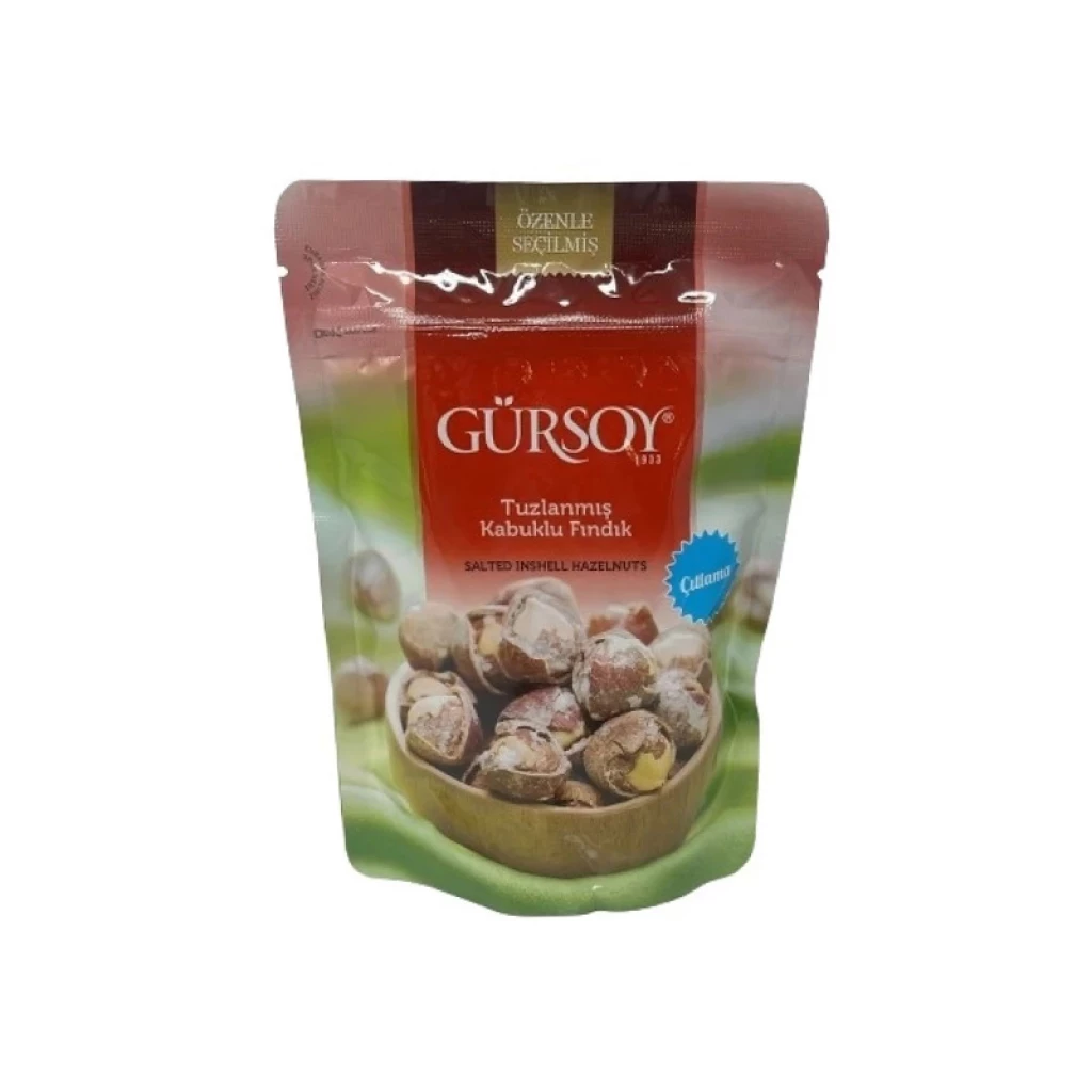 Gursoy Turkish Roasted Salted Hazelnut W Shell 150GrX20 – Distributor In New Jersey, Florida - California, USA