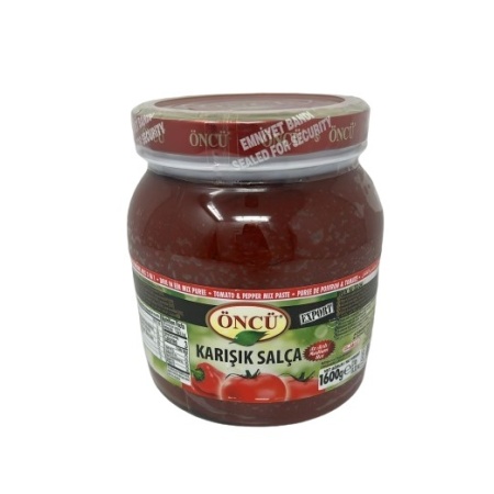 Oncu Mix(Tomato+Pepper) Paste Pet Jar 1.600 Gr X 6 – Distributor In New Jersey, Florida - California, USA