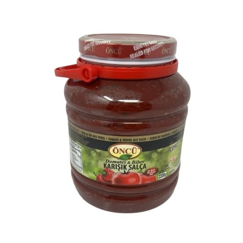 Oncu Mix(Tomato+Pepper) Paste Pet Jar 3.200 Gr X 4 – Distributor In New Jersey, Florida - California, USA
