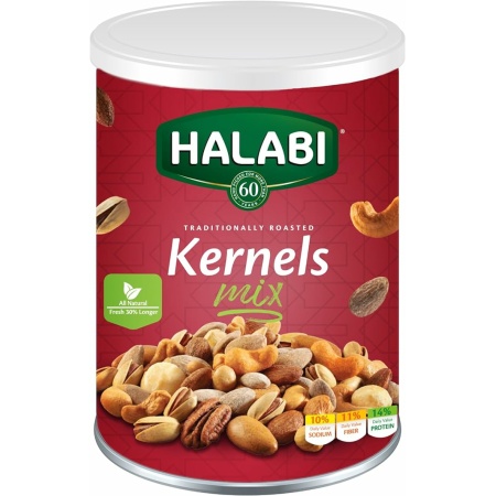 Halabi Kernels Mix Cans 400GX12 – Distributor In New Jersey, Florida - California, USA