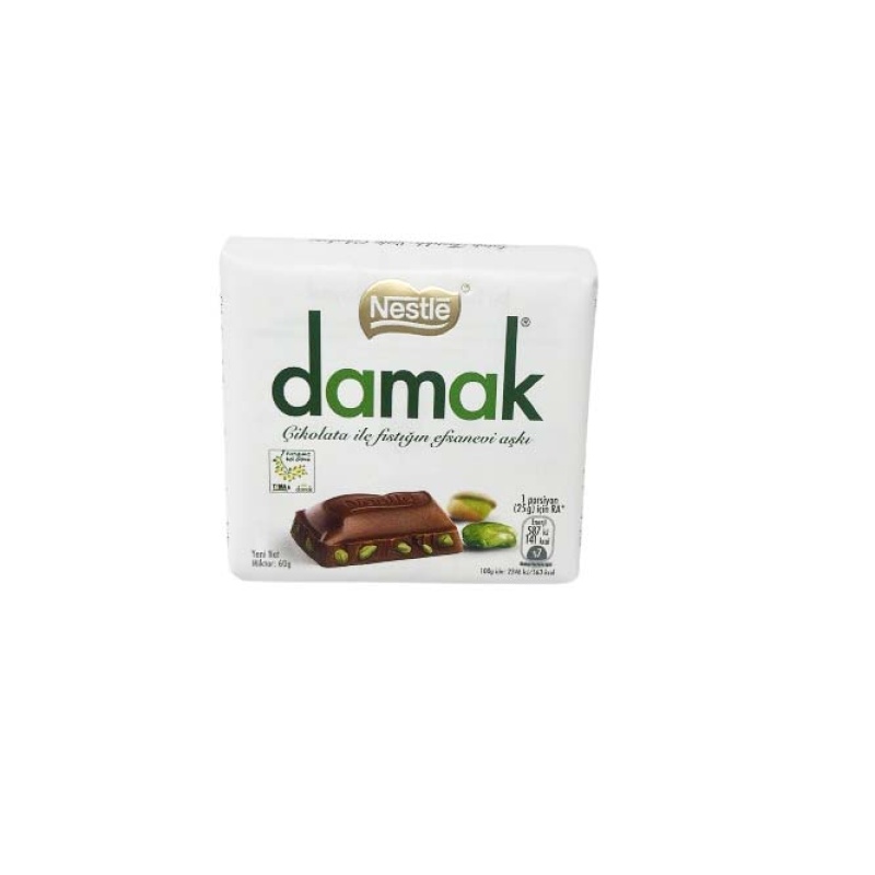 Damak Milk Chocolate W Pistachio 60grx6 Turkana Food