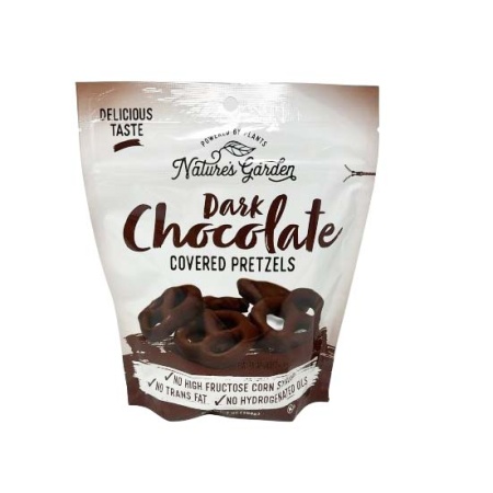 Natures Garden Dark Chocolate Pretzels 7 Oz X 12 – Distributor In New Jersey, Florida - California,