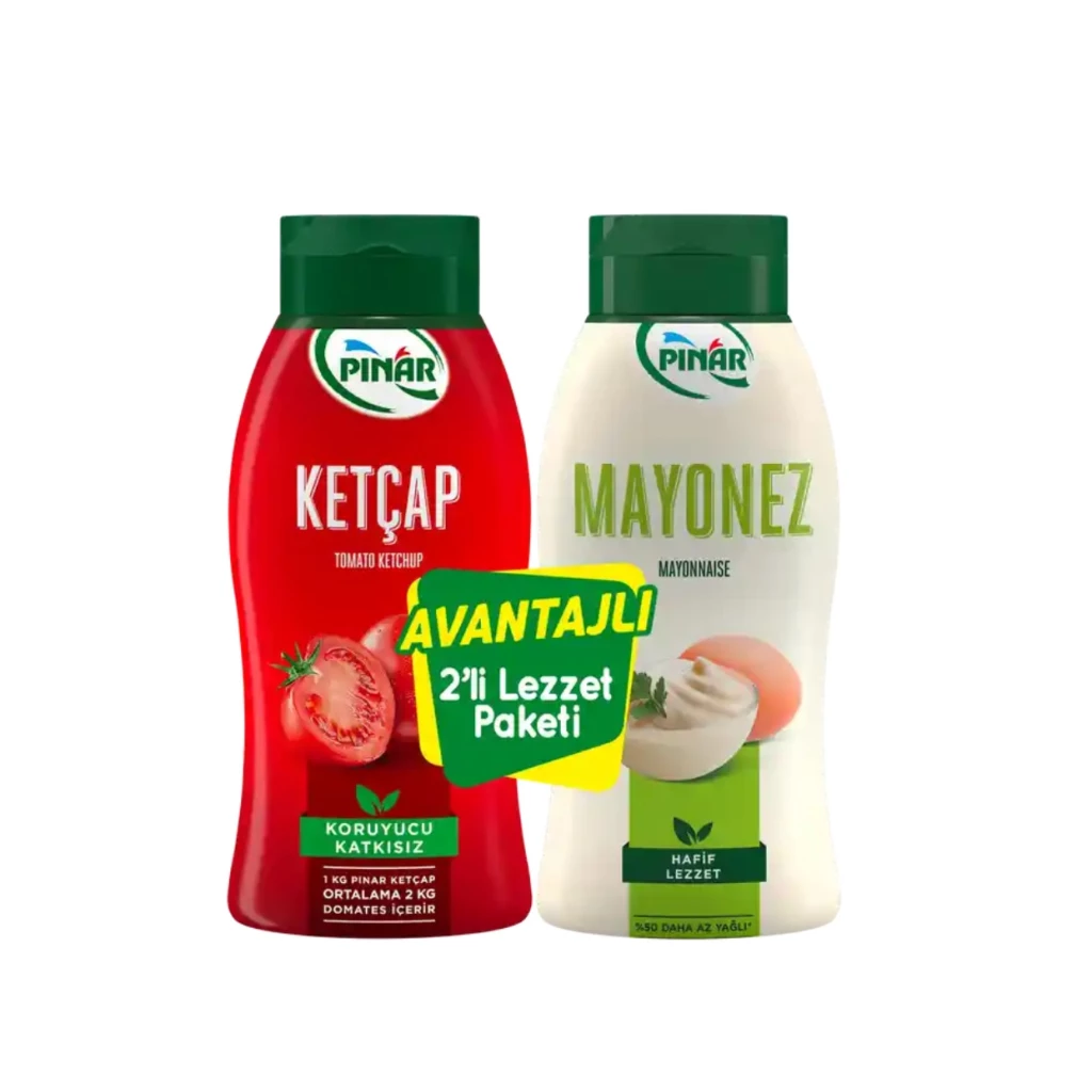 Pinar Ketchup 420 Gr + Mayonnaise %50 Less Fat 350 Gr X6 – Distributor In New Jersey, Florida - California, USA