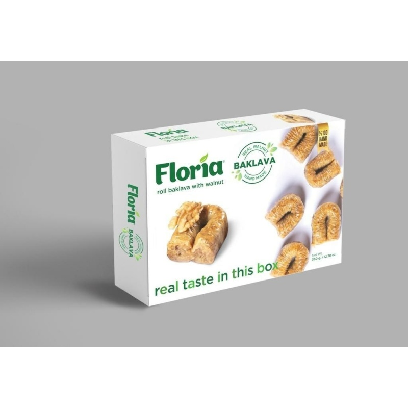 Floria Roll Baklava W Walnut 360GrX12 – Distributor In New Jersey, Florida - California, USA