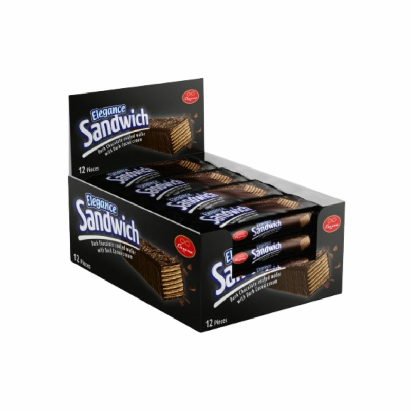 Elegance Wafer Sandwich Dark 50Grx12X6 – Distributor In New Jersey, Florida - California, USA