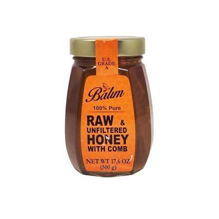 Balim Pure Honey W Comb 500 Gr X 12 – Distributor In New Jersey, Florida - California, USA