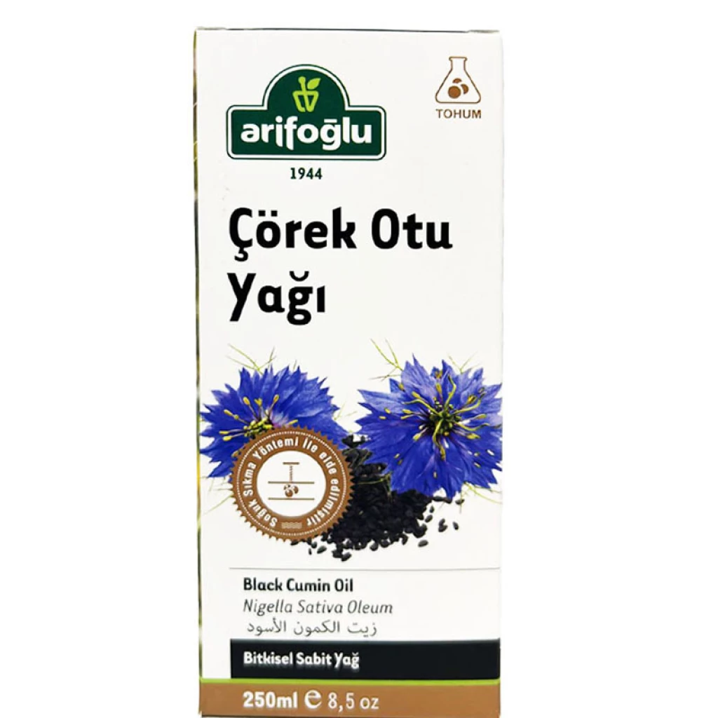 Arifoglu Black Seed (Corek Otu) Oil 250 Cc x 12 – Distributor In New Jersey, Florida - California, USA