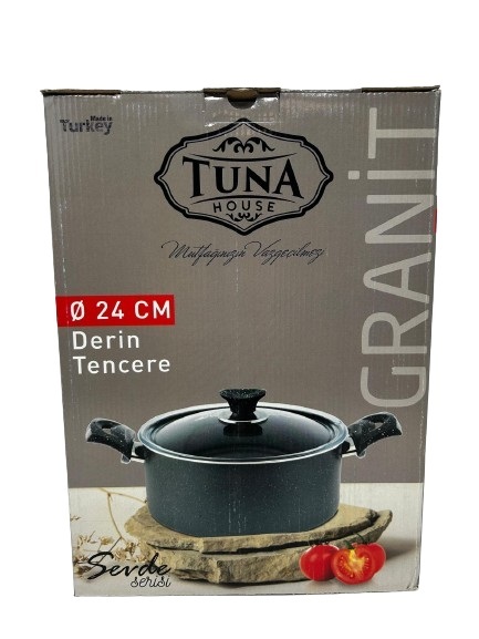 Kitchen Tuna 24cm Deep Pan Brown
